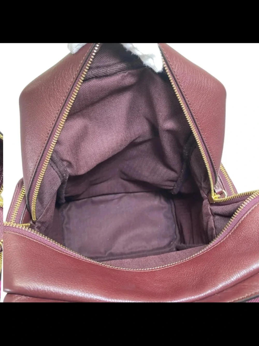 Mulberry Leather Backpack in Burgundy